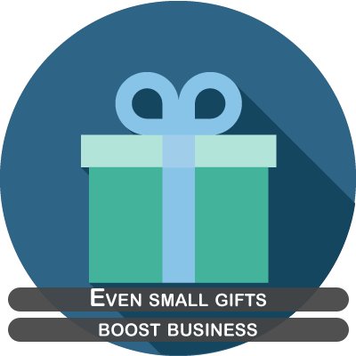 Even small gifts boost business
