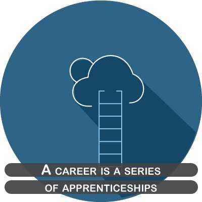 A career is a series of apprenticeships